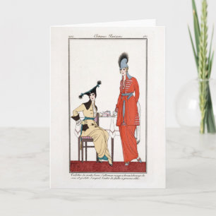 Cartão KRW Costumes Parisiens 1914 Blank Note Card