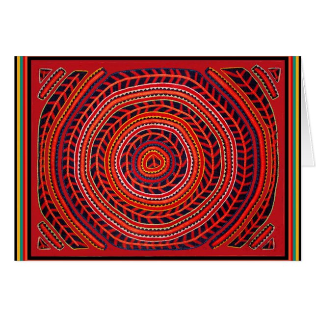 Cartão Kuna Tribal Universal Sun (Frente Horizontal)