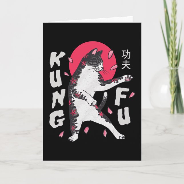 Cartão Kung Fu Cat (Frente)