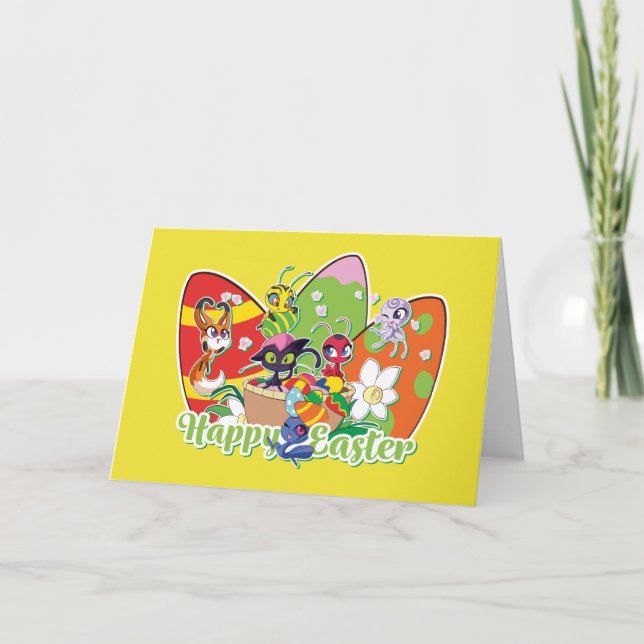 Cartão Kwamis Feliz Páscoa (Frente)