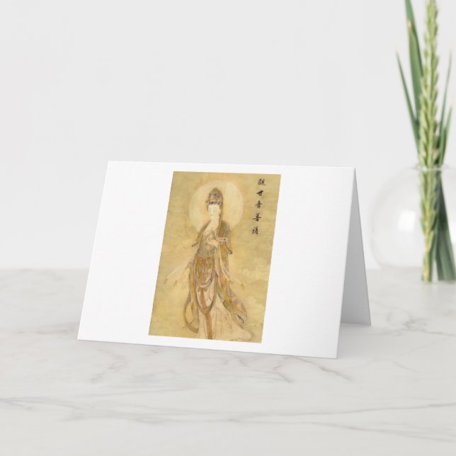 Cartão Kwan Yin a deusa da piedade (Frente)