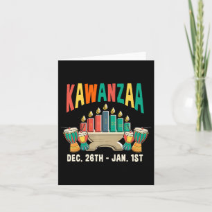 Cartão Kwanzaa 26 de dezembro - 11 de janeiro - Velas de