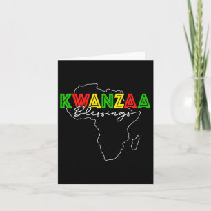 Cartão Kwanzaa Benessando o Feliz Africano de Natal