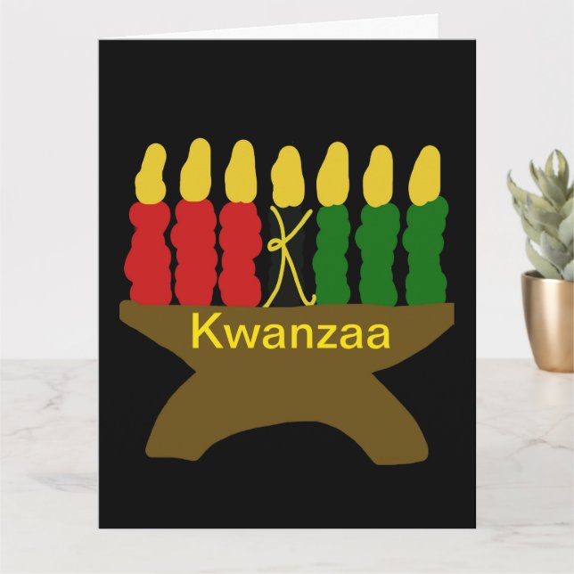 Cartão Kwanzaa Kinara (Planta pequena)