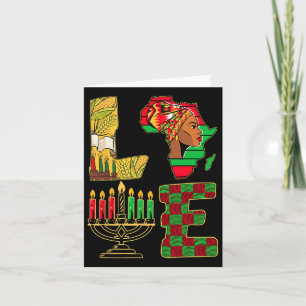 Cartão Kwanzaa Titular da Vela Kinara Nguzo Saba African 