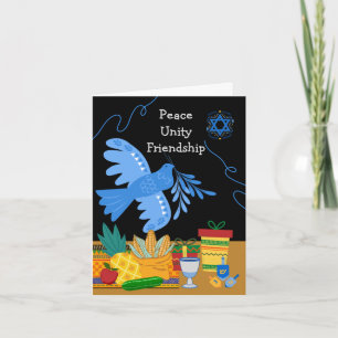 Cartão Kwanzukkah Friend Peace Unity Dove Symbols Gifes