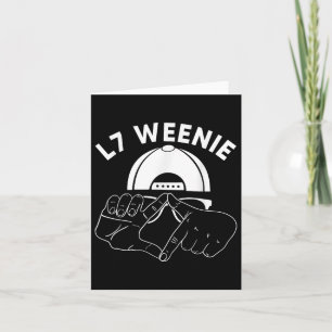 Cartão L7 Perdedor Weenie Mãos Engraçado 90s Beisebol Sof