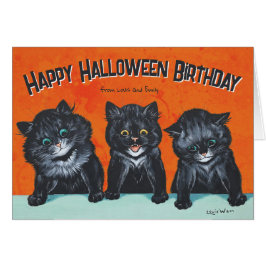Cartão L. Wain CC1285 de aniversário de Halloween
