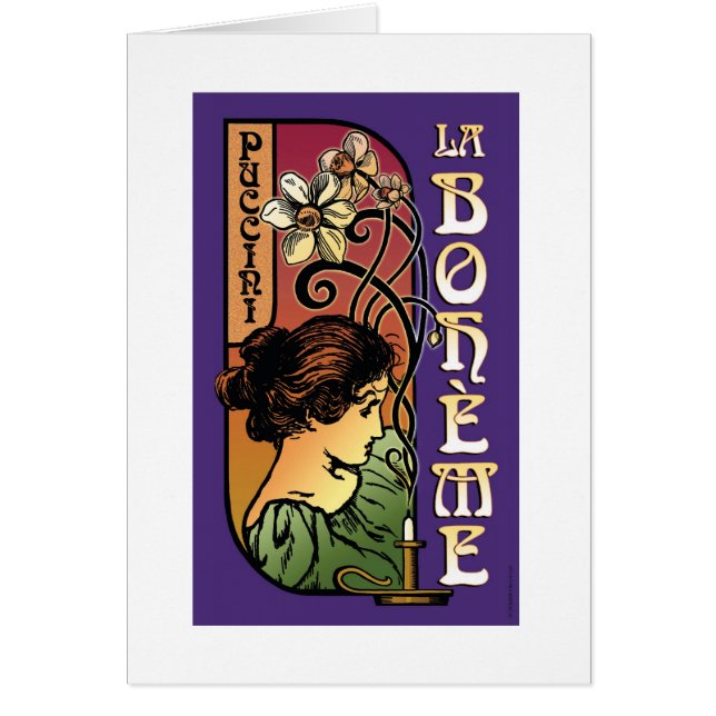 Cartão La Boheme, Ópera (Frente)