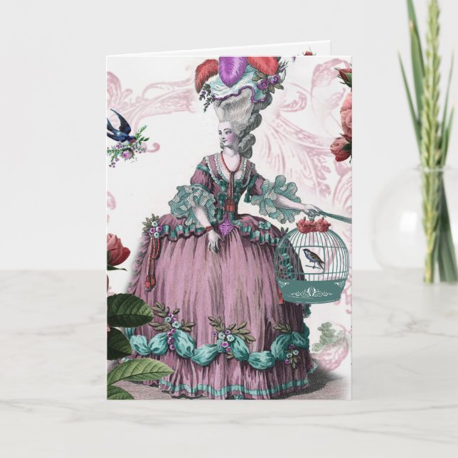 Cartão la cage aux oiseaux (gaiola de pássaros) (Frente)