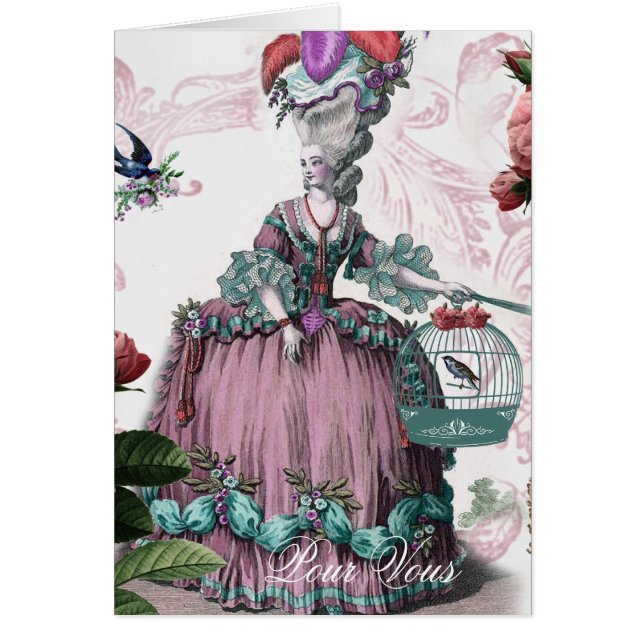 Cartão la cage aux oiseaux (gaiola de pássaros) (Frente)