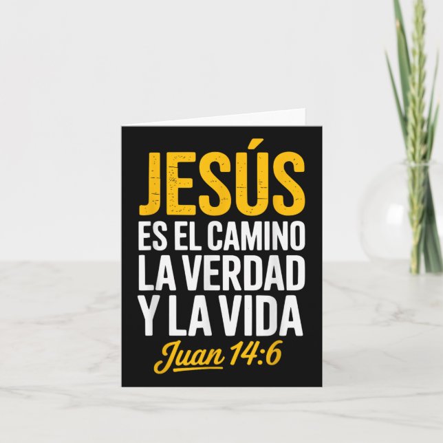 Cartão La Camisa De Jesus En Espanol Espanol (Frente)