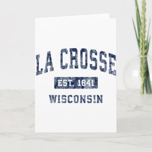 Cartão La Crosse Wisconsin Wi Vintage Esportes Estabeleci
