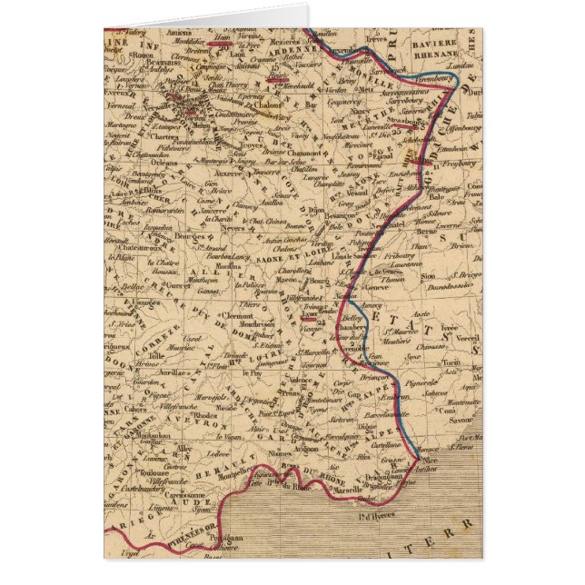 Cartão La France 1814 a 1840 (Frente)