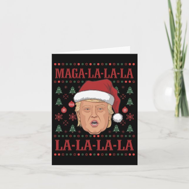 Cartão La La Donald Trump Potus 47 Natal Feio 2 (Frente)
