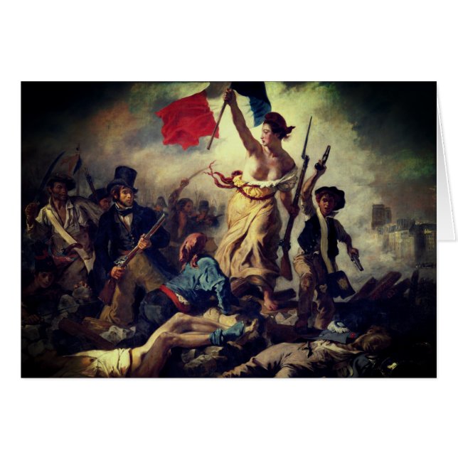 Cartão La Liberté guidant le peuple - Eugène Delacroix (Frente Horizontal)