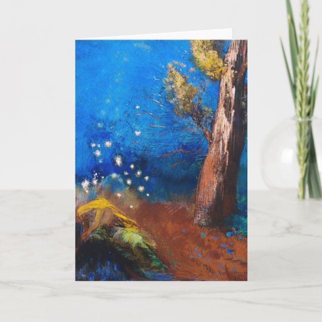 Cartão La Mort de Bouddha | Odilon Redon (Frente)