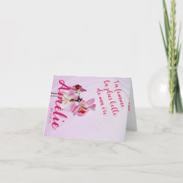 Cartão La mujer más bella de mi vida tarjeta editable