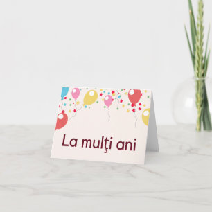 Cartão La mulţi ani, aniversário romeno