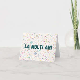 Cartão La mulţi ani, aniversário romeno