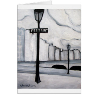 Cartão La pequeno Pont, Paris France
