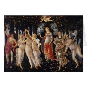 Cartão La Primavera (Primavera) por Sandro Botticelli
