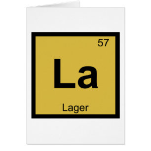 Cartão La - Química da Cerveja Lager Tabela Periódica Sím