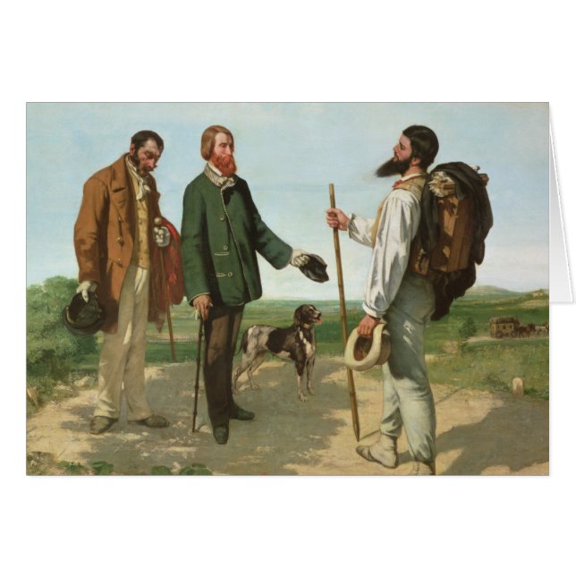 Cartão La Rencontre, ou Monsieur Courbet de Bonjour, 1854 (Frente Horizontal)