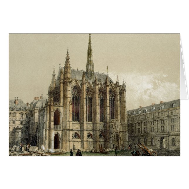 Cartão La Sainte Chapelle, Paris (Frente Horizontal)