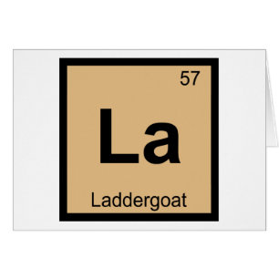 Cartão La - Símbolo da Tabela Periódica de Química Ladder