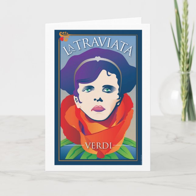 Cartão La Traviata, ópera (Frente)