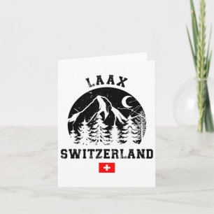 Cartão Laax Suíça Estação de Esqui Alpes Esqui Alpino Suí