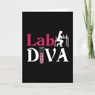 Cartão Lab Diva Lab Tech Chemist Laboratory Technician