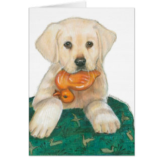 Cartão Lab Puppy com Borracha Ducky