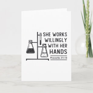 Cartão Lab Tech Ela Trabalha Com Vontade Em Técnicas Labo