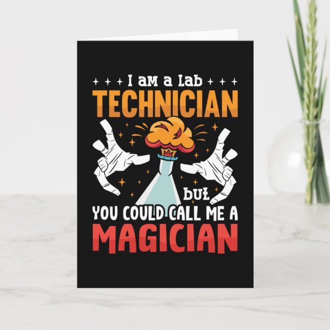 Cartão Lab Tech I Am A Lab Technician Laboratory Science (Frente)