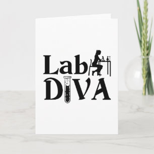 Cartão Lab Tech Lab Diva Chemist Laboratory Technician