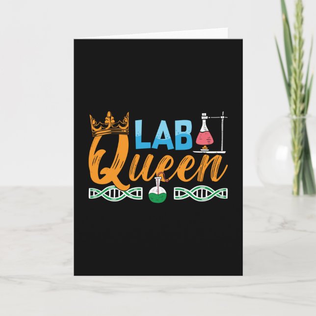 Cartão Lab Tech Lab Queen Laboratory Chemist Technician (Frente)