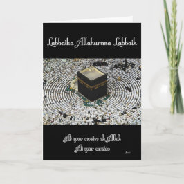Cartão Labbaika Allahumma Labbaik