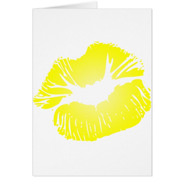 Cartão Lábios amarelos (Frente)