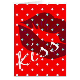 Cartão Lábios do beijo