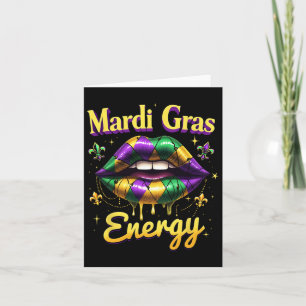 Cartão Lábios do Carnaval de Energia Mardi Gras Nova Orle