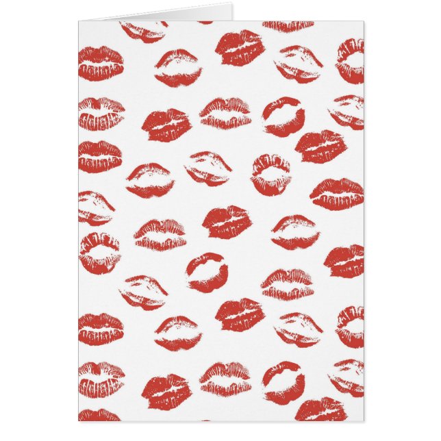 Cartão Lábios vermelhos (Frente)