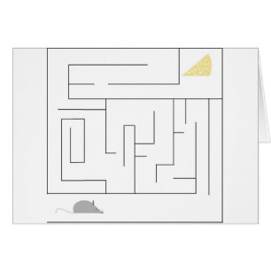 Cartão Labirinto do rato e do queijo