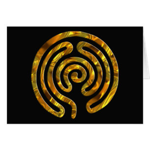 Cartão Labirinto DOURADO preto