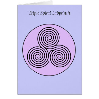 Cartão Labirinto espiral triplo