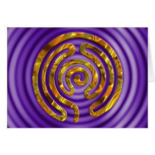 Cartão Labirinto GOLD ondulações violeta