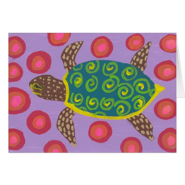 Cartão Labirinto NC da tartaruga (Frente horizontal)