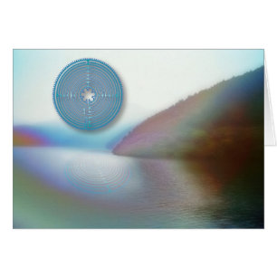 Cartão Labirinto sobre a água