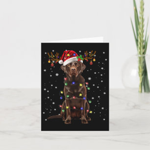 Cartão Laboratório de Chocolate Labrador Árvore de Natal